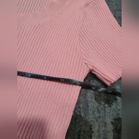 Light Pink Ribbed Tee sz S - Picture 5 of 6